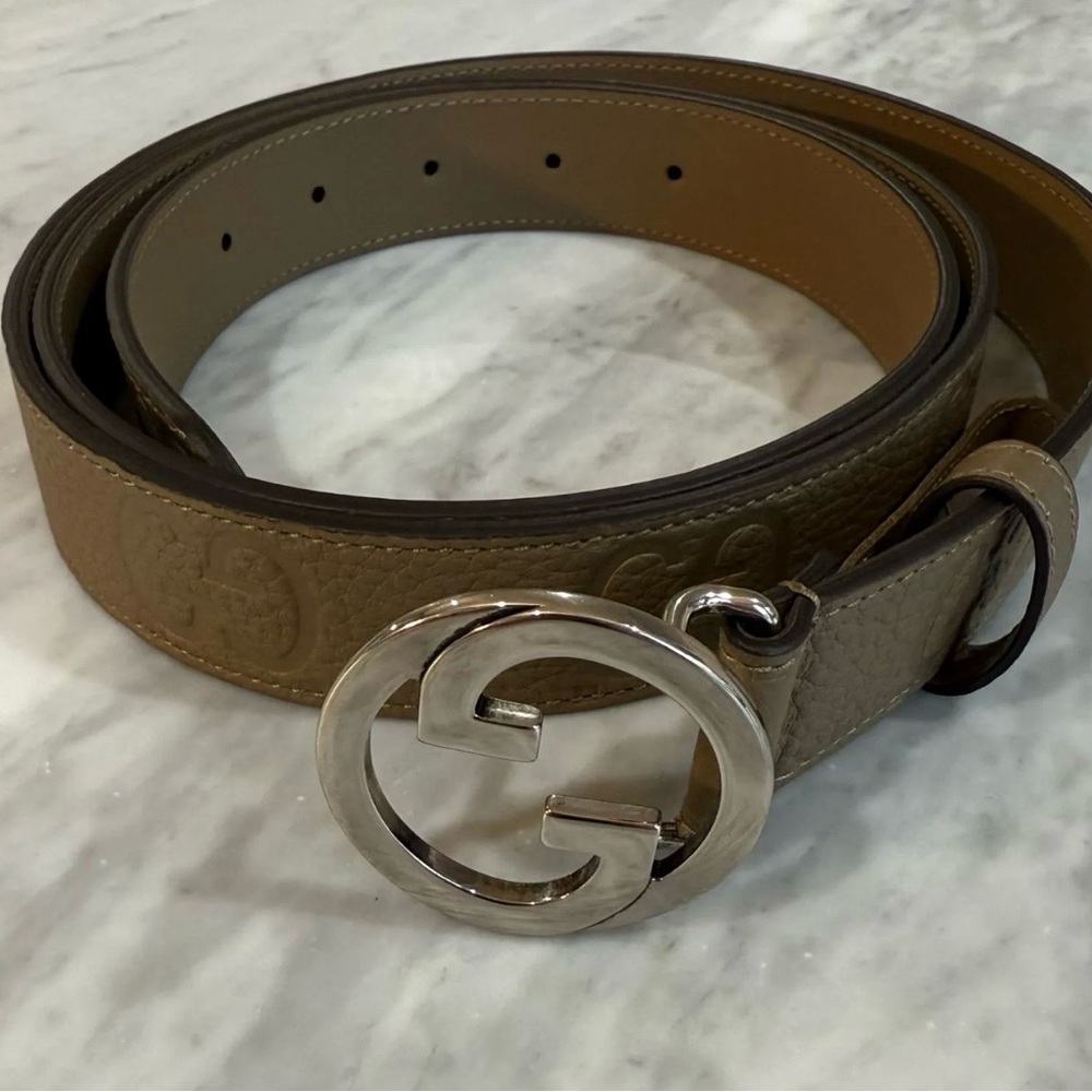 Gucci Interlocking GG Supreme Belt Size 120/48 NWT Neutral Unisex